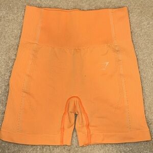 Orange Gymshark Women's High-Waisted Shorts